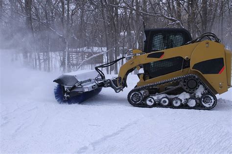 skid steer angle broom snow driveways|power angle broom skid steer.